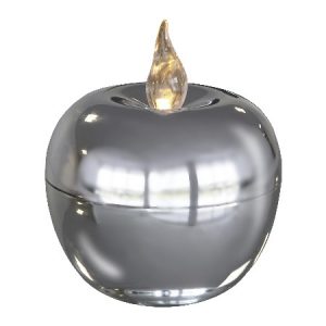 Свеча LED Яблоко серебро