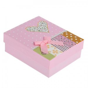 Коробка подарочная “Сердце”, розовая 14 х 12 х 5.5