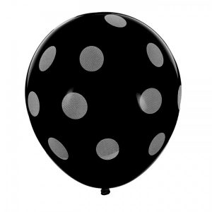 Шар латексный 12″ Черный Горох 5 шт. 2790878