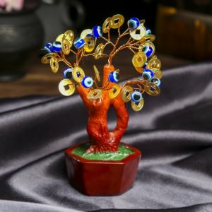 Сувенир “Денежное дерево” 16 глазок, 32 монеты 16х6,7х5,2 см