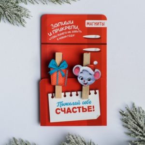 Магнит-прищепка «Счастье», 2 шт