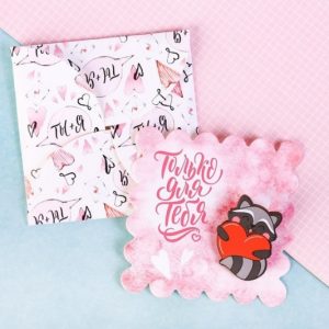 Значок деревянный “Для тебя” в конверте