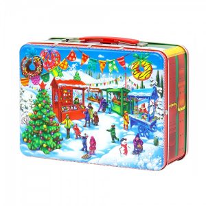 Новогодний подарок №23 Жестебанка Чемоданчик Сладости 1000 г Суперпредложение