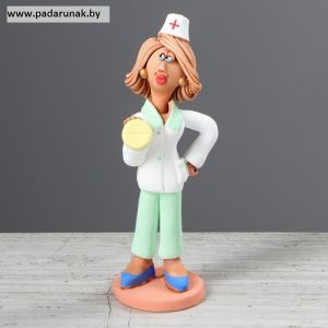Статуэтка “Медсестра с таблеткой”, микс, ручная работа