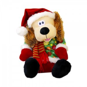 Новогодний подарок №23 Мягкая игрушка Пес Санта 1000 г Суперпредложение