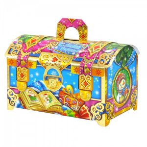 Новогодний подарок №25 Баул Сундук с тиснением 1500 г Суперпредложение