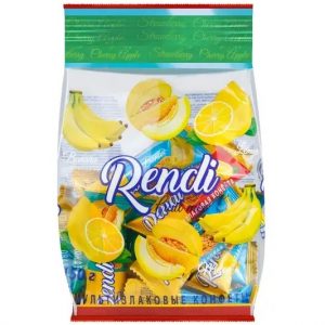 Мультизлаковые конфеты Rendi Fruit Mix (банан, лимон, дыня) 150г