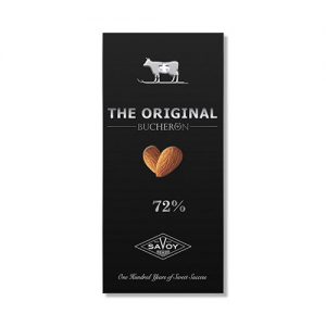 Шоколад  “BUCHERON” THE ORIGINAL горький с миндалем 72% , 100 г