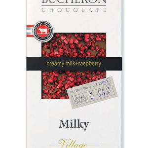 Шоколад  “Bucheron” молочный шоколад с кусочками малины 33%, 100 г
