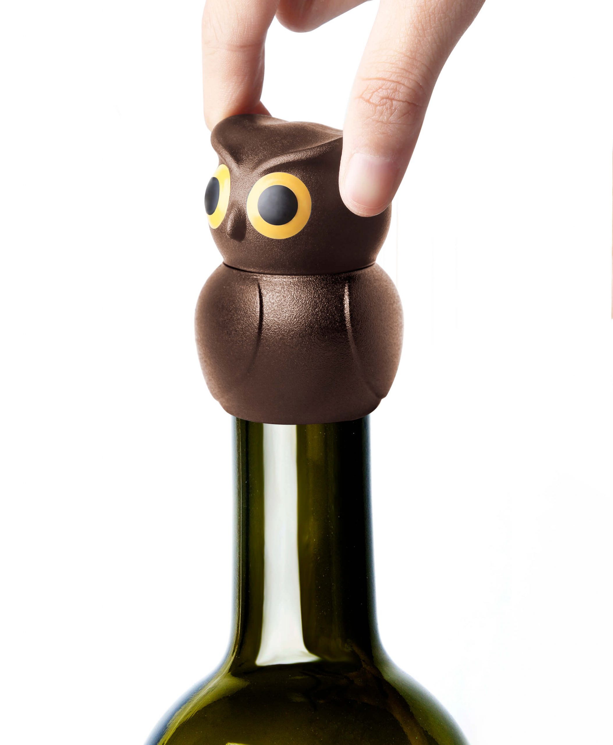 QL10219-BN Owl Wine Stopper2
